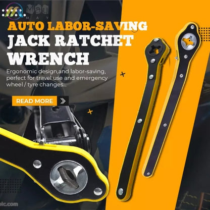 🔧 50% OFF NOW! 🔥 Auto Labor-saving Jack Ratchet Wrench – Fast lifting & compact design – Perfect for car tire changes or roadside emergencies – easy to store in trunk 🚗
