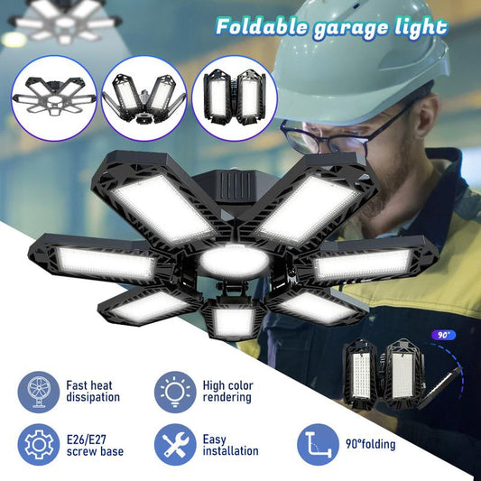 💡 50% OFF NOW! 🚗 Bright LED Garage Light with Deformable Panels – 360° Adjustable, Energy-Saving & Perfect for Garage/Workshop 🔧