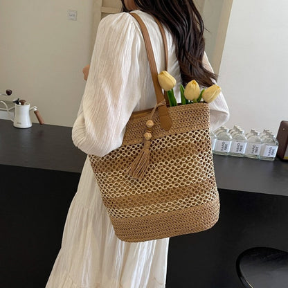 👜 50% OFF NOW! 🏖️ Women's Straw Woven Beach Shoulder Bag – Handcrafted, Lightweight & Perfect for Sunny Days or a Bohemian Vacation Look 🌸