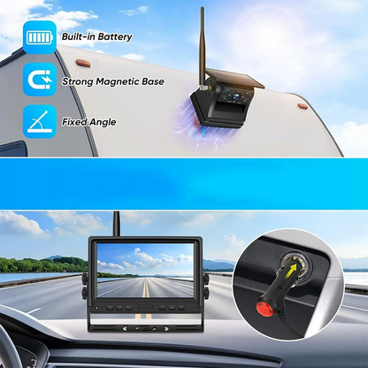 📷 50% OFF NOW! ☀️ 7-Inch Solar-Powered Wireless Magnetic Camera – 1080p HD, motion detection & two-way audio – easy no-drill installation for home security 🏠