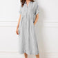 👗 60% OFF NOW! 🔥 Striped Lapel Button Down Shirt Dress – Functional Pockets, Versatile Style & Comfortable Fit 👚