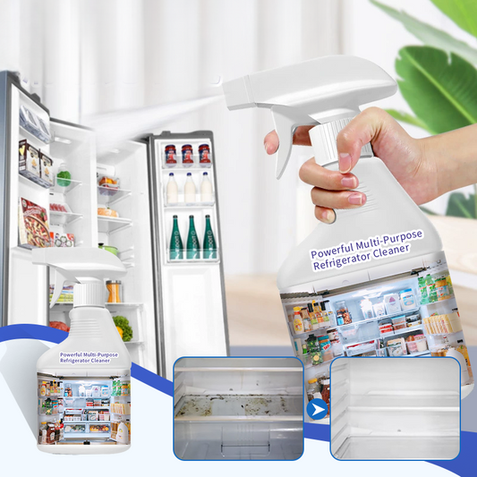 🧼 BUY 2 GET 1 FREE! ❄️ Powerful Refrigerator Cleaner - Eliminates 99.9% of Bacteria & Mold, Leaves Fresh Citrus Scent 🍊✨