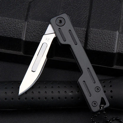 🔪 50% OFF NOW! ✨ Stainless Steel Portable Utility Knife - Includes 10 Free Blades for Carving, Crafting & Outdoor Use 🎯🛠️