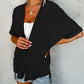 🔥 50% OFF NOW! 🏳️‍🌈 2025 New Stylish Flowy Short Sleeve Cardigan – Breezy, versatile & perfect for summer layering ☀️
