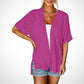 🔥 50% OFF NOW! 🏳️‍🌈 2025 New Stylish Flowy Short Sleeve Cardigan – Breezy, versatile & perfect for summer layering ☀️