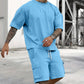 👕 50% OFF NOW! 🔥 Men's Casual Short Sleeve T-Shirt & Shorts Set – Breathable, lightweight & perfect for summer 🩳