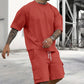 👕 50% OFF NOW! 🔥 Men's Casual Short Sleeve T-Shirt & Shorts Set – Breathable, lightweight & perfect for summer 🩳