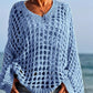👚 50% OFF NOW! 💐 Women's Casual Solid Color Crochet Knit Top – Soft & Breathable, Elegant Hollow Design, Relaxed Fit for Summer ☀️