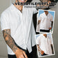 👕 50% OFF NOW! 🔥 Men's Slim Cut-out Print Short Sleeve Shirt – Modern design, breathable & perfect for streetwear or summer nights ✨