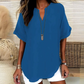 👚 50% OFF NOW! 🌸 Fashion Loose Solid Color Short Sleeve Top – Breathable Fabric, Relaxed Fit & Perfect for Spring Days ☀️