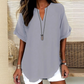 👚 50% OFF NOW! 🌸 Fashion Loose Solid Color Short Sleeve Top – Breathable Fabric, Relaxed Fit & Perfect for Spring Days ☀️