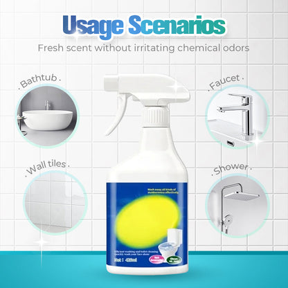 🚿 BUY 1 GET 1 FREE! ✨ Multi-Function Bathroom Limescale Cleaner - Removes Stubborn Scale, Soap Scum & Mold without Scrubbing 🧽💦