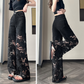 👖 50% OFF NOW! 💎 Women's Spliced Hot Rhinestones Printing Hollow Pants – Edgy Design, Breathable & Eye-Catching Style ✨