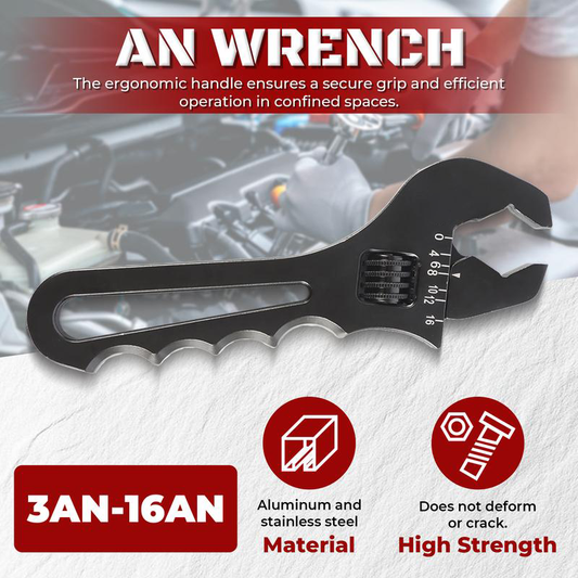 Aluminum Adjustable AN Wrench for 3AN-16AN Fittings
