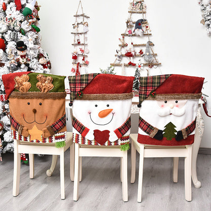 🎅 Save 50%! 🪑 Christmas Chair Cover – Santa, snowman & elk designs – Festive fit ✨