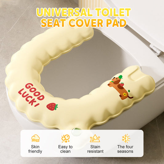 🚽 50% OFF NOW! ✨ Universal Toilet Seat Cover Pad - Soft, Waterproof & Hygienic Protection for Home/Travel, Easy to Install and Clean 🧻🏠