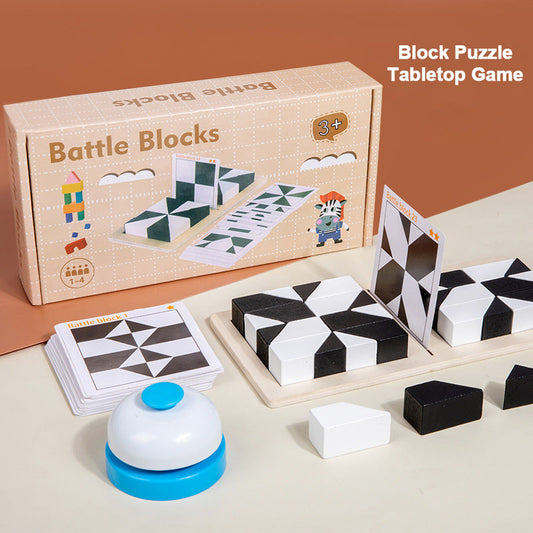 🧩 50% OFF NOW! 🔥 Black & White Block Puzzles Set for Kids - Creative & Educational, Perfect for Developing Logic Skills ✨