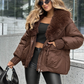 🧥 60% OFF NOW! ✨ Fashion Padded Coat with Faux Fur Collar - Thermal Insulation & Windproof Design for Winter Elegance ❄️👢