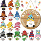 🎄 50% OFF NOW! 🍁 Interchangeable Wooden Gnome Welcome Sign - Customizable Seasonal Decor with Accessories, Perfect for Porch/Garden Holiday Display 🎅✨