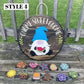 🎄 50% OFF NOW! 🍁 Interchangeable Wooden Gnome Welcome Sign - Customizable Seasonal Decor with Accessories, Perfect for Porch/Garden Holiday Display 🎅✨