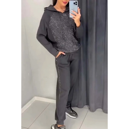 👚 60% OFF! 🏃‍♀️ WOMEN'S HOODED SWEATSHIRT SET - Brushed Fleece with Ribbed Cuffs, Oversized Fit for Ultimate Comfort, Perfect for Lounge and Athleisure 🌸🛋️