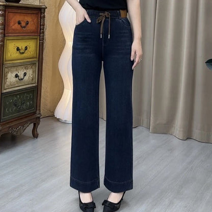 👖 60% OFF NOW! ✨ Women's Straight-Leg Pants - Classic Casual Fit with Comfortable Elastic Waist for Everyday Style 🌟🛍️