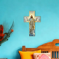 ✝️ BUY 3 GET 4! ✨ Retro Jesus Christ Wall Cross Decor - Vintage Wooden Design with Faith Symbolism for Spiritual Home Accent 🌟🕊️