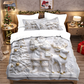 🎄 60% OFF NOW! ✨ Christmas 3-Piece Duvet Cover Set - Soft Brushed Polyester & Festive Patterns, Perfect for Holiday Bedroom Decor 🛏️❤️