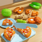 🍎 50% OFF! ✨ PRETEND CUTTING PLAY FOOD - 20+ Wooden Pieces with Velcro, Safe & Educational Toy for Kids 3+, Develops Fine Motor Skills 🎁🔪