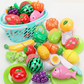 🍎 50% OFF! ✨ PRETEND CUTTING PLAY FOOD - 20+ Wooden Pieces with Velcro, Safe & Educational Toy for Kids 3+, Develops Fine Motor Skills 🎁🔪