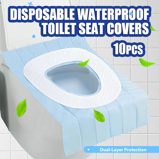 🚽 BUY 1 GET 1 FREE! ✨ 10PCS Disposable Waterproof Toilet Seat Covers – Hygienic, Leak-Proof & Perfect for Travel, Public Restrooms & Camping 🧳