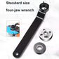 🔧 BUY 2 GET 1 FREE! ✨ Quick Disassembly 4-Jaw Wrench for Angle Grinder - Anti-Slip Design with Protective Pads for Secure Grip & Easy Plate Removal 🛠️🔒