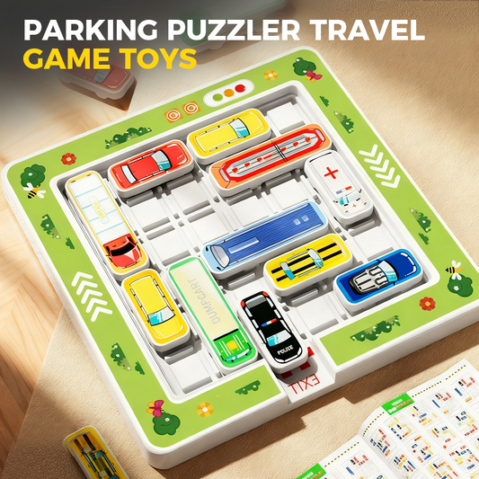 🎄 50% OFF! 🚗 PARKING PUZZLER GAME - Educational Travel Toy with 60 Challenges, Develops Logic Skills for Kids Ages 6+, Compact Car-Themed Design 🧩✨