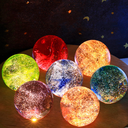 ✨ 60% OFF NOW! ✨ Glowing Starry Sky Glass Sphere Decor - LED Projection with 8 Color Modes for Magical Night Ambiance 🌌🔮