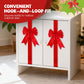 🎀 50% OFF NOW! ✨ Large Christmas Cabinet Door Ribbon Bow - Self-Adhesive with Glitter Finish for Festive Home Decor 🎄✨