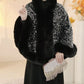 🧣 60% OFF! ✨ FAUX FUR SEQUINED SHAWL - Plush Fabric with Glitter Edge, Versatile Wrap for Evening Parties and Special Occasions, Elegant and Warm 🌟🎉