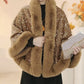 🧣 60% OFF! ✨ FAUX FUR SEQUINED SHAWL - Plush Fabric with Glitter Edge, Versatile Wrap for Evening Parties and Special Occasions, Elegant and Warm 🌟🎉