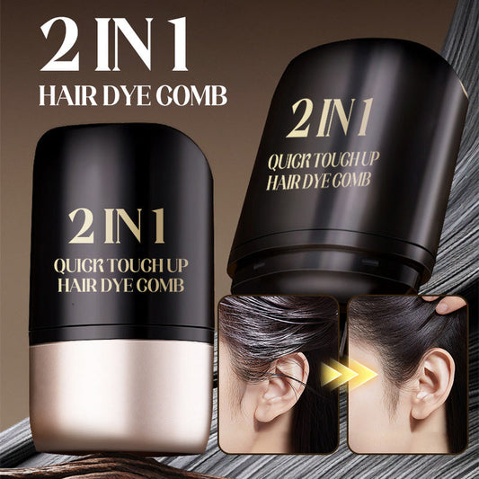 💆‍♀️ BUY 2 GET 3! ✨ 2-IN-1 HAIR DYE COMB - Quick Touch-Up for Roots & Grays, Leak-Proof Formula with Nourishing Oils, 5-Minute Processing 🌸🧴