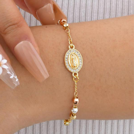 ⛪ 50% OFF NOW! 🎉 Elegant Rhinestone Cross Bracelet – Adjustable Chain, Hypoallergenic & Sparkling Faith-Inspired Design ✨📿📦