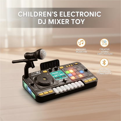 🎛️ 60% OFF NOW! 🎶 Kids DJ Mixer Toy – Light & Sound Effects, Portable Design & Creative Play 🎧✨