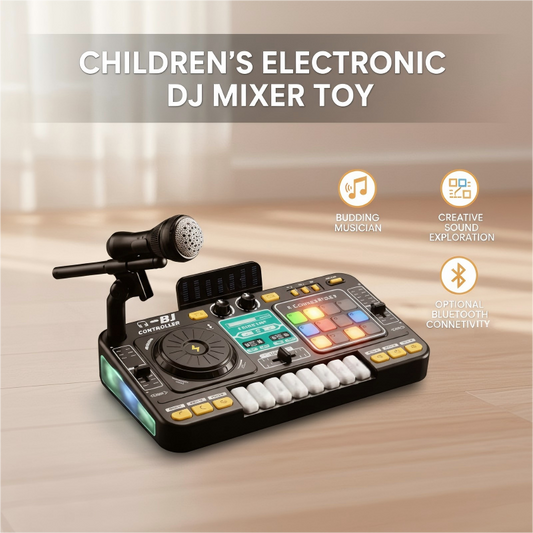 🎛️ 60% OFF NOW! 🎶 Kids DJ Mixer Toy – Light & Sound Effects, Portable Design & Creative Play 🎧✨