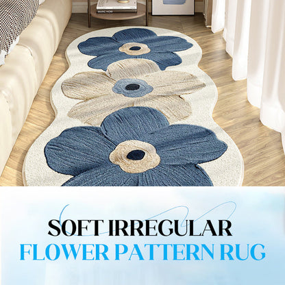 🧺 50% OFF NOW! ✨ Soft Flower Pattern Rug – Irregular Design, Cozy & Adds Style to Any Room 🏠🌸