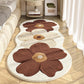 🧺 50% OFF NOW! ✨ Soft Flower Pattern Rug – Irregular Design, Cozy & Adds Style to Any Room 🏠🌸
