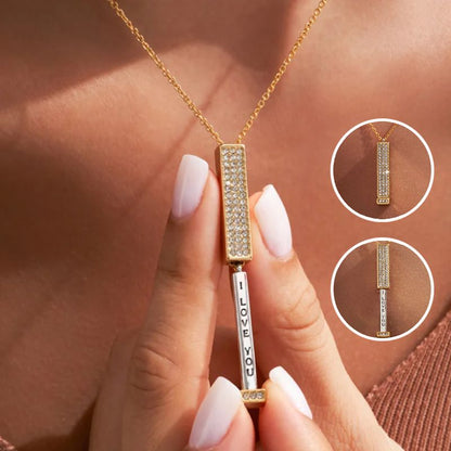 💝 60% OFF NOW! ✨ "I Love You" Necklace – Elegant Gift, Sterling Silver & Heart Pendant Design 🎁📿