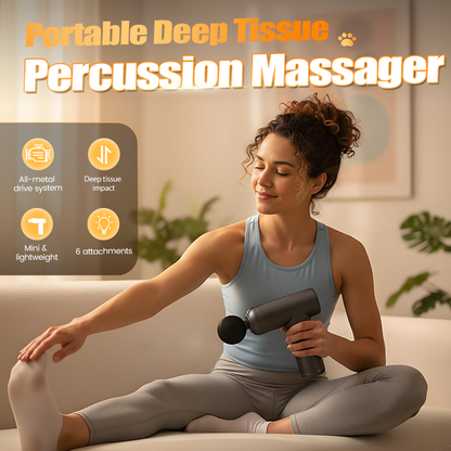 💆‍♂️ 60% OFF NOW ! 🔥 Portable Deep Tissue Percussion Massager – 6 Speed Levels, Long Battery Life & Lightweight Design ⚡