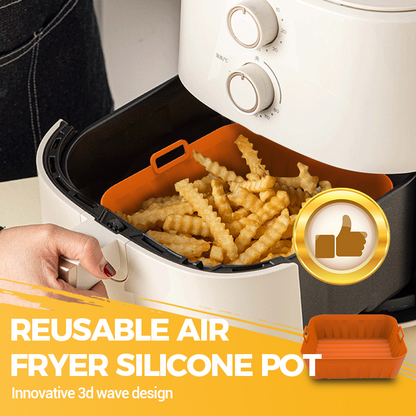 🍟 50% OFF NOW! 🔥 Reusable Air Fryer Silicone Pot – Non-Stick, Easy to Clean & Fits Most Fryers 🧼