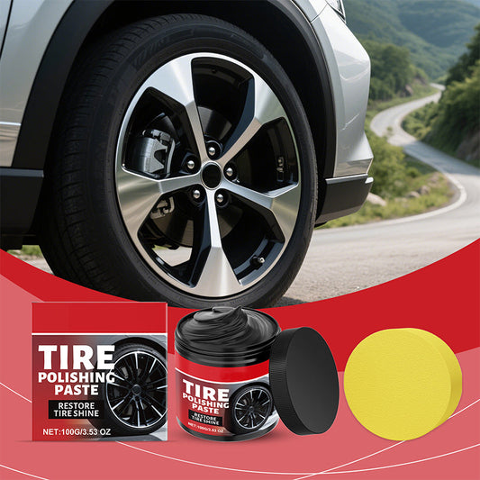 🚗 BUY 2 GET 1 FREE! ⏳ Wheel Shine Balm with Sponge Applicator – Long-lasting wet look, repels brake dust & safe for all wheel types – easy to apply 🛞