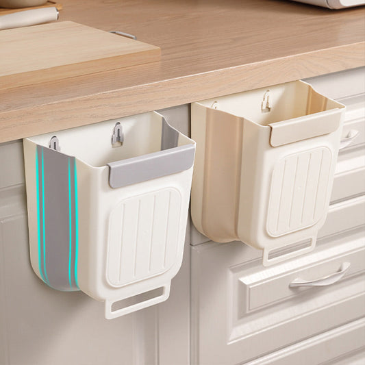 🗑️ 50% OFF NOW! 🧺 Multipurpose Hanging Collapsible Trash Can for Kitchen – Space-Saving, Durable & Perfect for Peels, Waste & Recycling ♻️