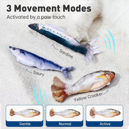 🐟 Save 50%! 🐱 Hopping Fish Toy – Realistic motion & interactive play ✨