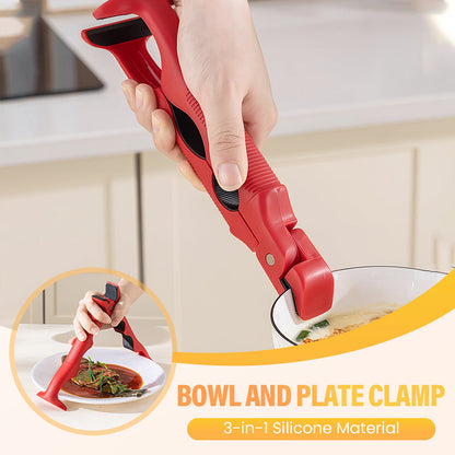 🍽️ BUY 2 GET 1 FREE! 🛡️ 3-in-1 Silicone Bowl Clip – Anti-Slip Grip, Dishwasher Safe & Space Saving 🧼
